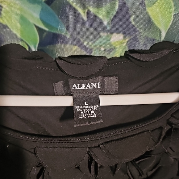 Alfani Black Mini Dress with Floral Detail - Picture 2 of 3